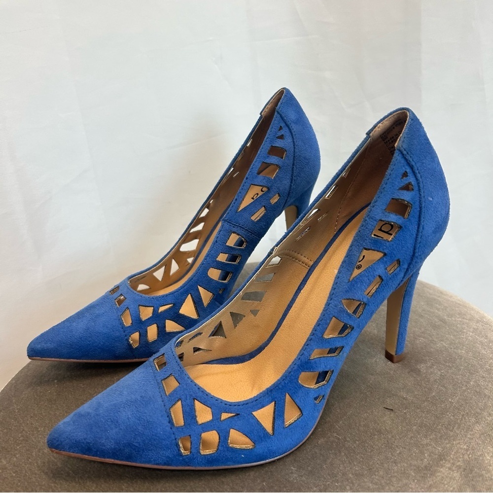 Diba Blue Cutout Heels